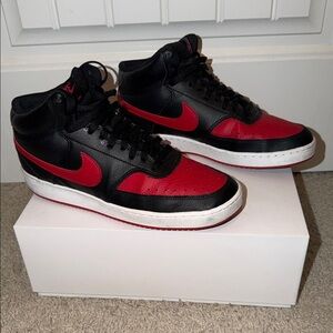 Nike Black and Red Sneakers